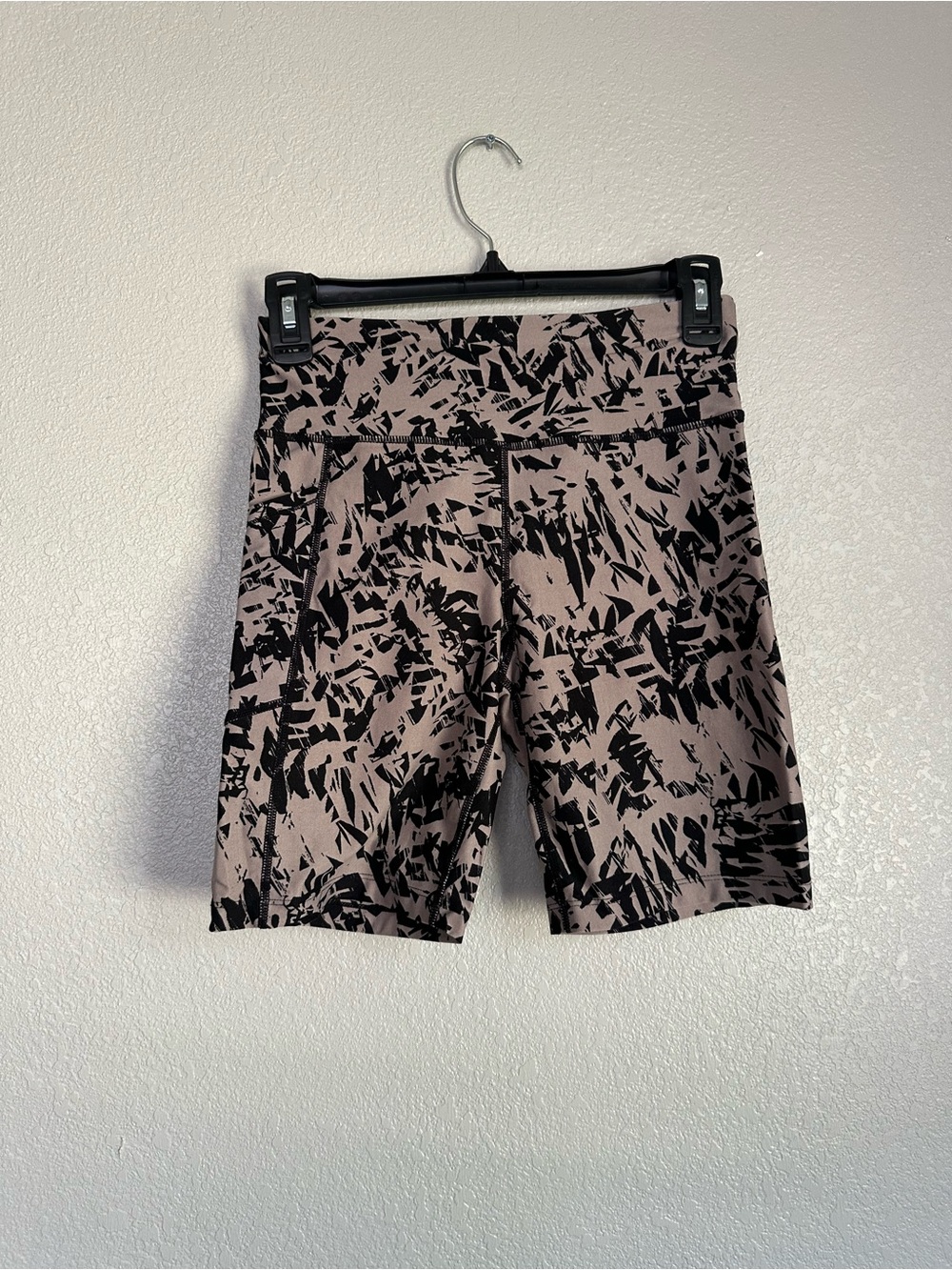Calvin Klein Brown Printed Athletic Workout Biker Shorts